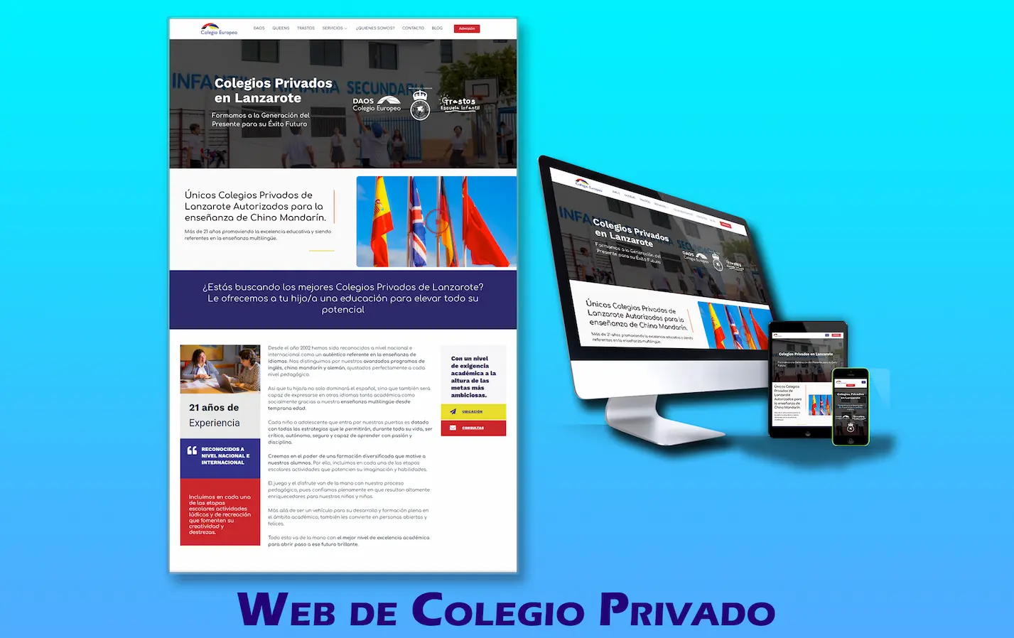 web de colegio privado lanzarote
